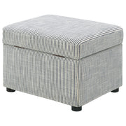 Winter Upholstered Hydraulic Lift Top Storage Ottoman Grey - 904138