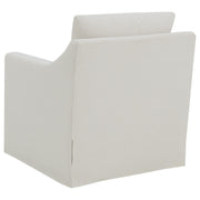 Winter Upholstered Sloped Arm Accent Swivel Chair Beige - 904133