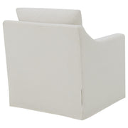 Winter Upholstered Sloped Arm Accent Swivel Chair Beige - 904133