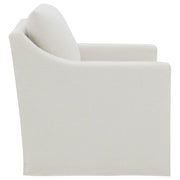 Winter Upholstered Sloped Arm Accent Swivel Chair Beige - 904133