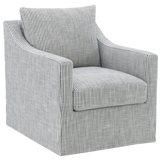 Winter Upholstered Sloped Arm Accent Swivel Chair Grey - 904137
