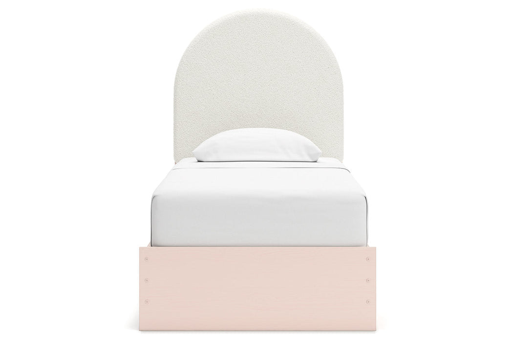 Wistenpine Blush Upholstered Youth One Side Storage Panel Bedroom Set - Gate FurnitureYouth Bedroom Set