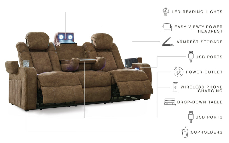 Wolfridge Power Reclining Loveseat - Lara FurniturePower Reclining Loveseat