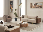 Wolker 3-pieces (Sofa & Loveseat & Chair) Livingroom in Light Brown - 200-SIM-WOL-GIRNE03-321