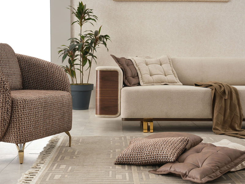 Wolker Convertible Loveseat in Light Brown - 200-SIM-WOL-GIRNE03-2