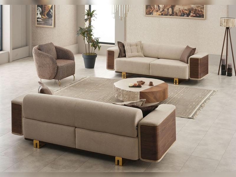 Wolker Convertible Sofa in Light Brown - 200-SIM-WOL-GIRNE03-3
