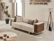 Wolker Convertible Sofa in Light Brown - 200-SIM-WOL-GIRNE03-3