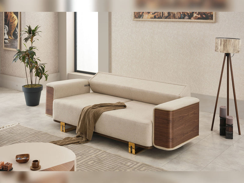 Wolker Convertible Sofa in Light Brown - 200-SIM-WOL-GIRNE03-3