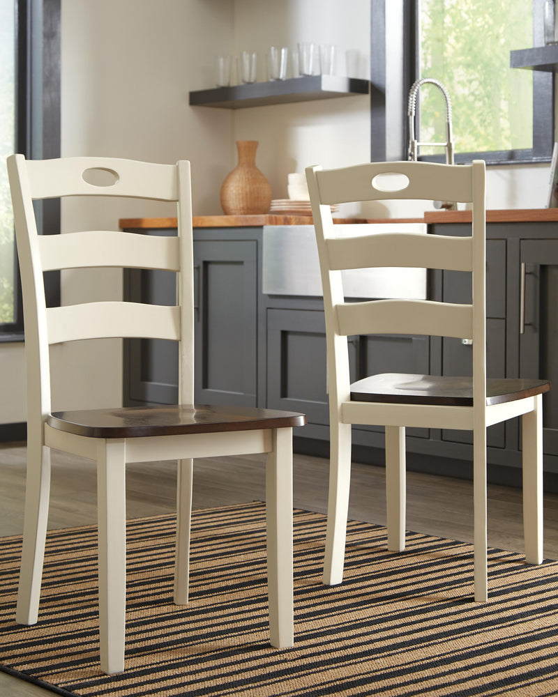 Woodanville Cream/Brown Dining Chair (Set of 2) - D335-01X2