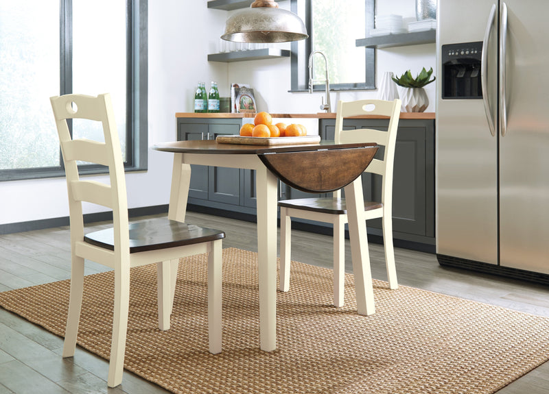 Woodanville Cream - Brown Drop Leaf Dinette Set - Lara FurnitureDining Room Set