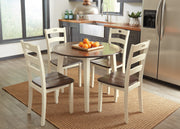Woodanville Cream - Brown Drop Leaf Dinette Set - Lara FurnitureDining Room Set