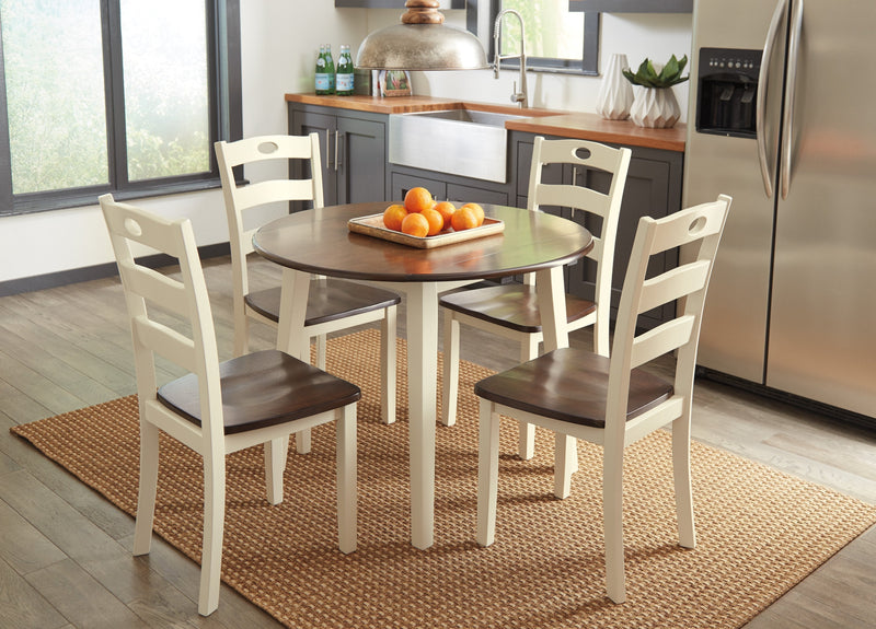 Woodanville Cream - Brown Drop Leaf Dinette Set - Lara FurnitureDining Room Set
