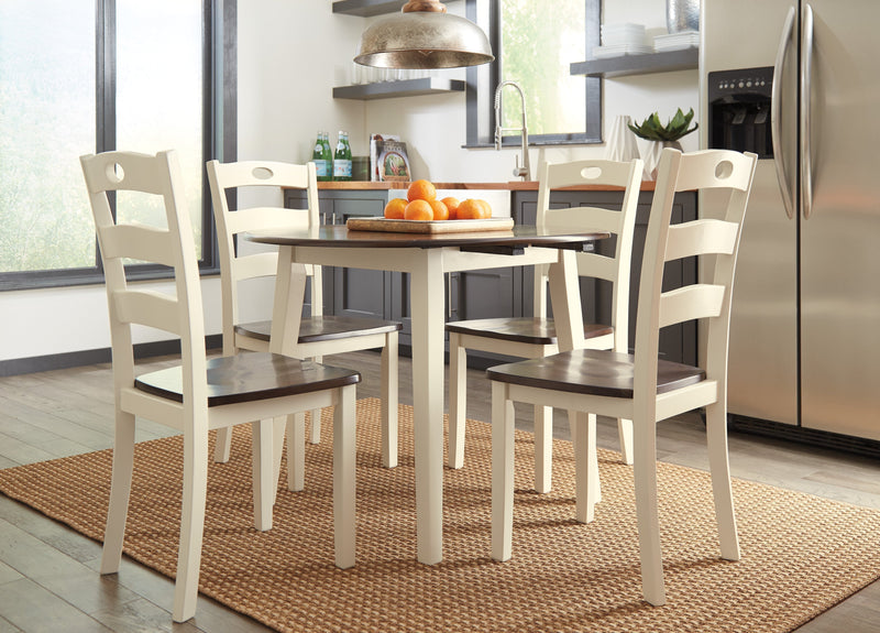 Woodanville Cream/Brown 5 - Piece Drop Leaf Dining Set - Lara FurnitureDining Room Set