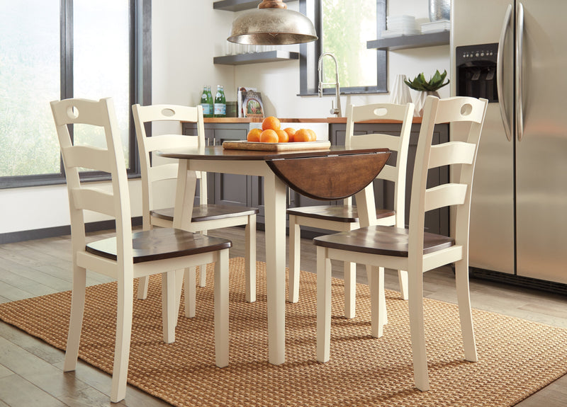 Woodanville Cream/Brown 5 - Piece Drop Leaf Dining Set - Lara FurnitureDining Room Set