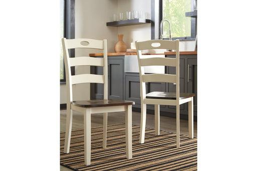 Woodanville Cream/Brown Dining Chair (Set of 2) - Gate FurnitureDining Chair