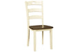 Woodanville Cream/Brown Dining Chair (Set of 2) - Gate FurnitureDining Chair