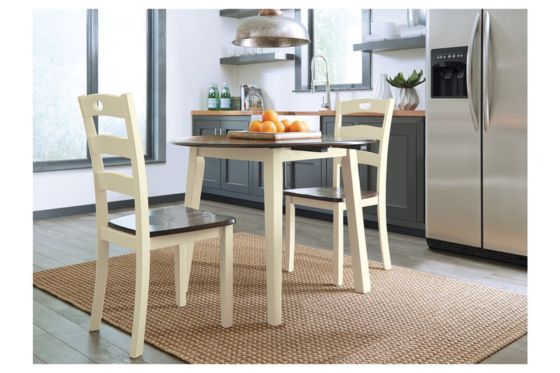 Woodanville Cream/Brown Dining Drop Leaf Table - Lara FurnitureDining Table