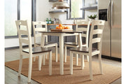 Woodanville Cream/Brown Dining Drop Leaf Table - Lara FurnitureDining Table