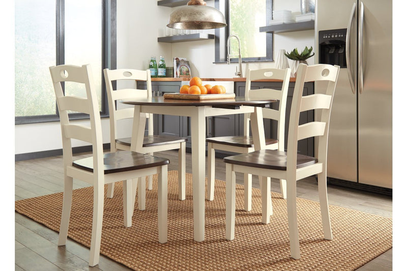 Woodanville Cream/Brown Dining Drop Leaf Table - Lara FurnitureDining Table