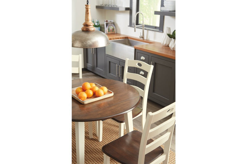 Woodanville Cream/Brown Dining Drop Leaf Table - Lara FurnitureDining Table
