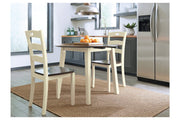 Woodanville Cream/Brown Dining Drop Leaf Table - Lara FurnitureDining Table