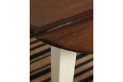 Woodanville Cream/Brown Dining Drop Leaf Table - Lara FurnitureDining Table