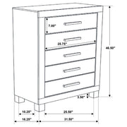 Woodmont 5-drawer Bedroom Chest Rustic Golden Brown - 222635