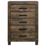 Woodmont 5-drawer Bedroom Chest Rustic Golden Brown - 222635