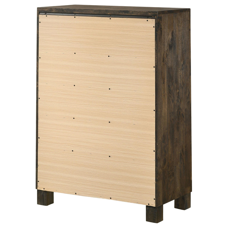 Woodmont 5-drawer Bedroom Chest Rustic Golden Brown - 222635