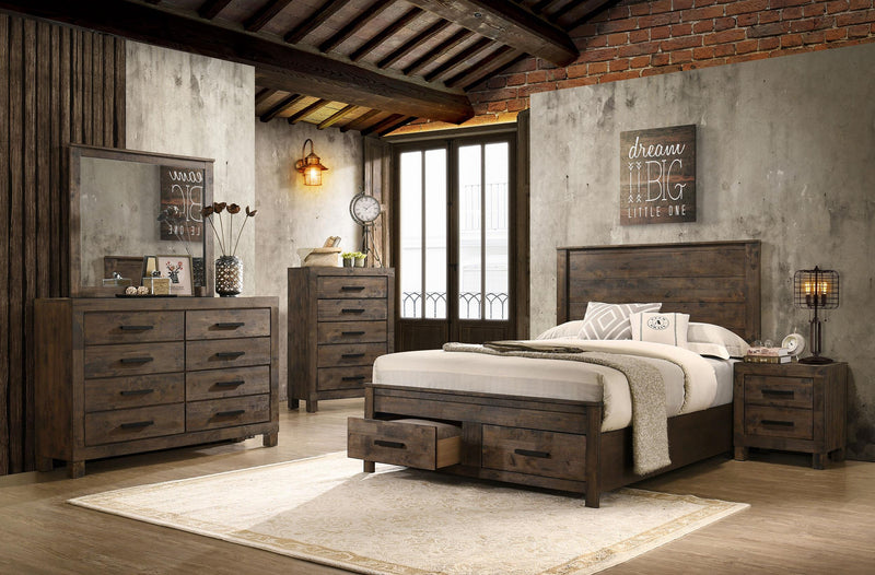 Woodmont 5-piece California King Bedroom Set Golden Brown - 222631KW-S5