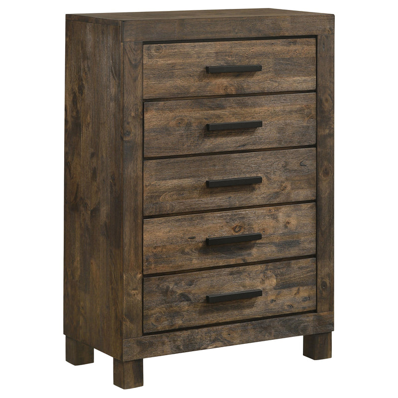 Woodmont 5-piece California King Bedroom Set Golden Brown - 222631KW-S5