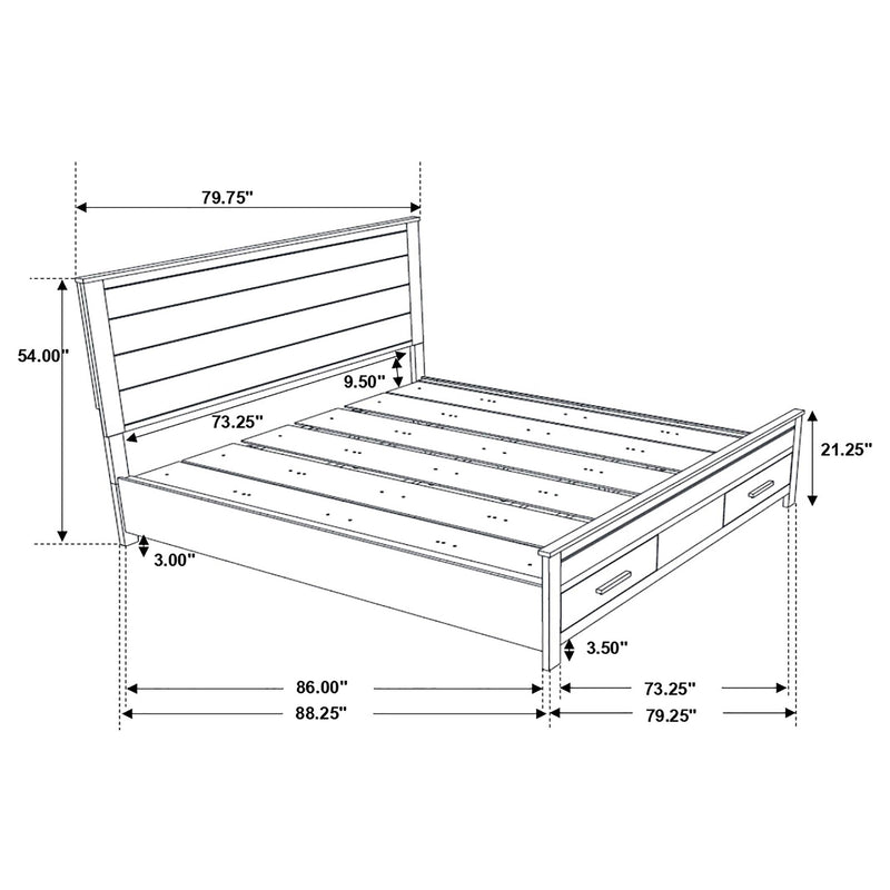 Woodmont 5-piece California King Bedroom Set Golden Brown - 222631KW-S5