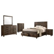 Woodmont 5-piece California King Bedroom Set Golden Brown - 222631KW-S5