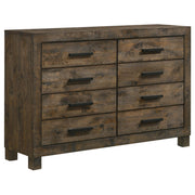 Woodmont 8-drawer Dresser Rustic Golden Brown - 222633