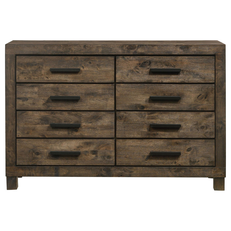 Woodmont 8-drawer Dresser Rustic Golden Brown - 222633