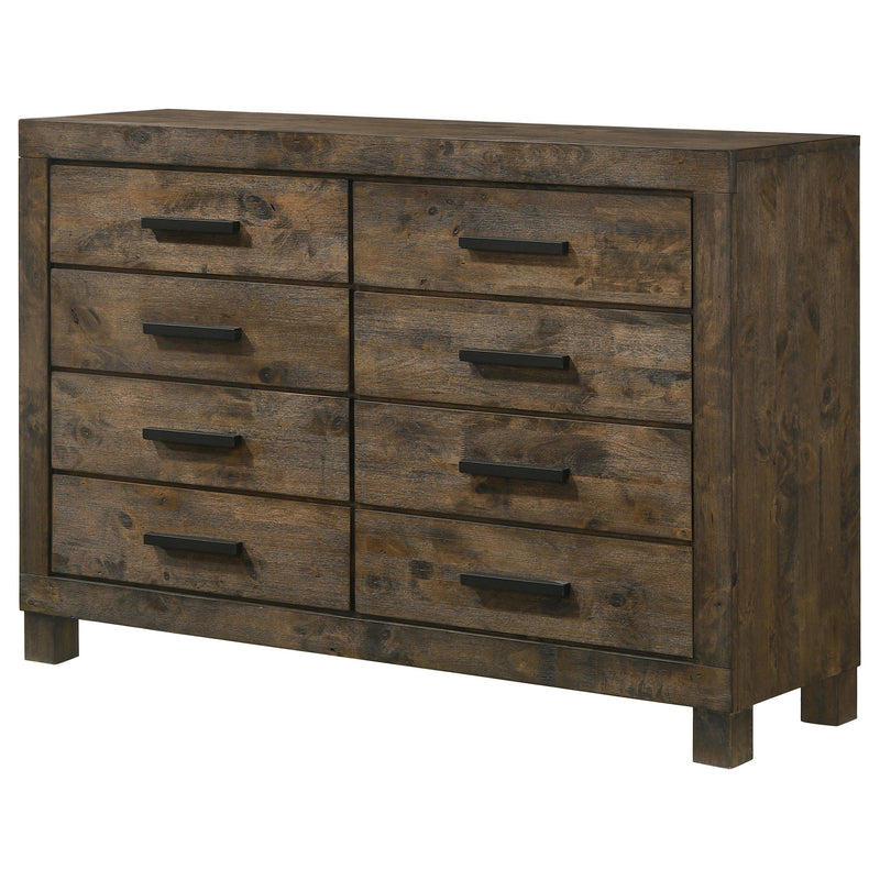 Woodmont 8-drawer Dresser Rustic Golden Brown - 222633