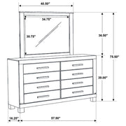 Woodmont 8-drawer Dresser with Mirror Rustic Golden Brown - 222633M