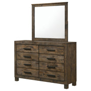 Woodmont 8-drawer Dresser with Mirror Rustic Golden Brown - 222633M