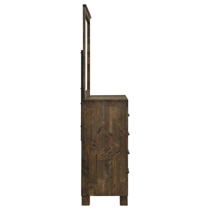 Woodmont 8-drawer Dresser with Mirror Rustic Golden Brown - 222633M