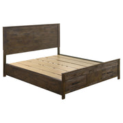 Woodmont California King Storage Bed Rustic Golden Brown - 222631KW