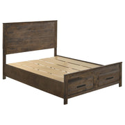 Woodmont Wood Queen Storage Panel Bed Rustic Golden Brown - 222631Q