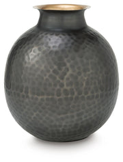 Woody Pewter/Gold Finish Vase - A2000844