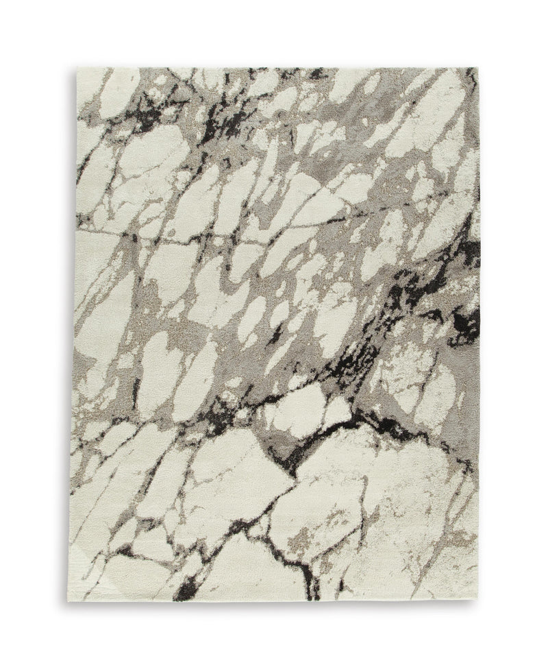 Worthbrook White/Black/Gray Extra Large Rug - R408720