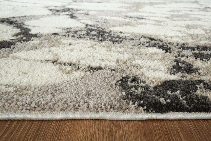 Worthbrook White/Black/Gray Large Rug - R408721