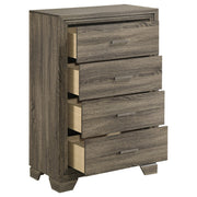 Wright 4-drawer Chest of Drawers Brown Oak - 223345