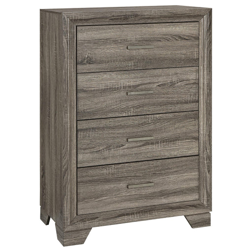 Wright 4-drawer Chest of Drawers Brown Oak - 223345
