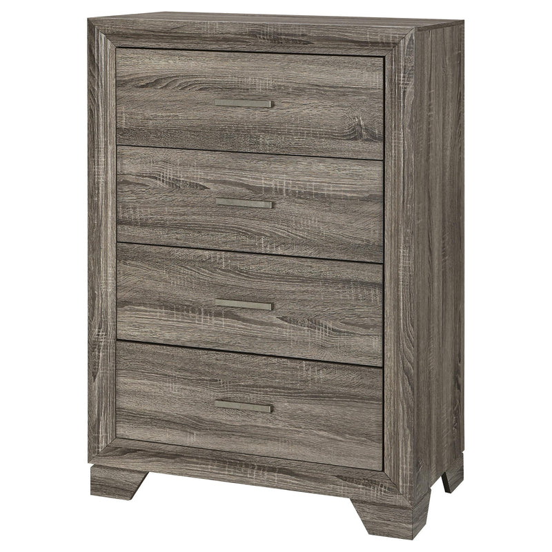 Wright 4-drawer Chest of Drawers Brown Oak - 223345