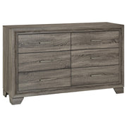 Wright 4-piece California King Bedroom Set Brown Oak - 223341KW-S4
