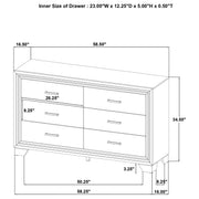 Wright 4-piece Eastern King Bedroom Set Brown Oak - 223341KE-S4