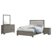 Wright 4-piece Eastern King Bedroom Set Brown Oak - 223341KE-S4